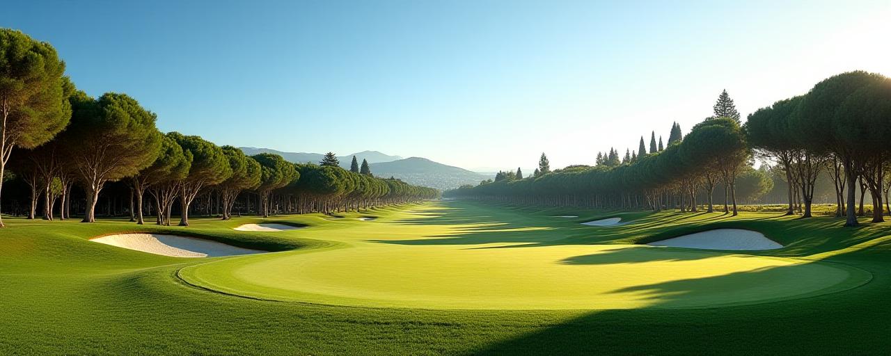 Veduta aerea del campo da golf Stellari Drives a Roma
